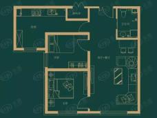 城市九点阳光2室2厅1卫户型图