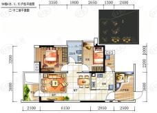 深房传麒山smart公馆5号楼A(B、C、D)型户型图