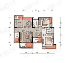 广铝·荔富湖畔3室2厅2卫户型图