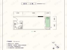 亿力国际广场1室1厅1卫户型图