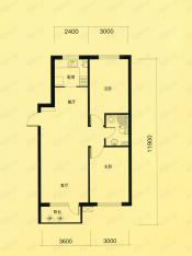西山阳光水岸一期二室二厅一卫户型图