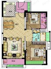 荔园悦享花醍1、2栋01、02户型户型图