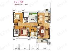 恒福天悦花园4室2厅2卫户型图