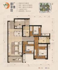 广佛颐景园3室2厅2卫户型图