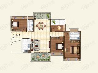 信业阳光城檀悦3座A1户型图