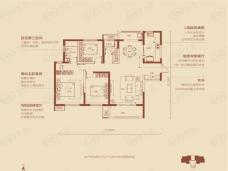 中国铁建万科翡翠国际3室2厅2卫户型图