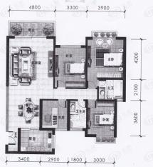 亿联康馨苑4室2厅2卫户型图