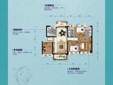 碧桂园珑尚花园3室2厅2卫户型图