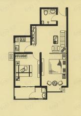 峰峰金水湾2室1厅2卫户型图