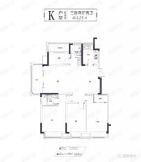 爱涛天禧明庭K户型户型图