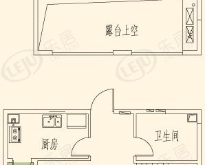 公园道壹号龙源湖国际广场复式两室两厅两卫户型图