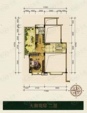 星河丹堤观邸复式 天御观邸 二层户型图