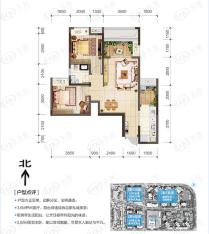 首创光和城2室2厅1卫户型图