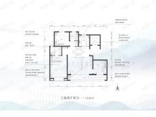 东华·滨湖壹号院128㎡-三室两厅两卫户型图