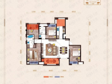 鲲鹏恭园府4室2厅2卫户型图