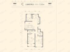 碧海华亭二期C户型户型图