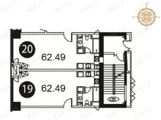 莱山宝龙广场62.49平米户型图户型图