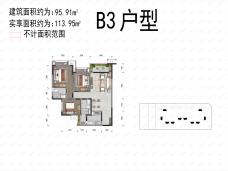 川发芙蓉天府B3户型户型图