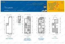 曦城TH280N型联排别墅3房2厅4卫294.31-297.59平米户型图