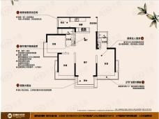 金融街·花溪小镇115㎡三房两厅两卫户型图