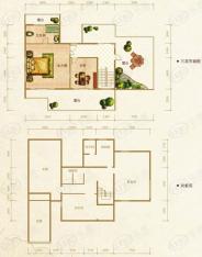 桂林润园润心居1-2号独幢别墅户型图