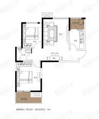 英地天骄华庭二期2室2厅1卫户型图