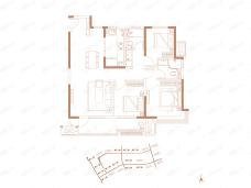 招商马尔贝拉125平米户型户型图