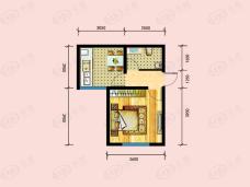 西泽园北区1室1厅1卫户型图