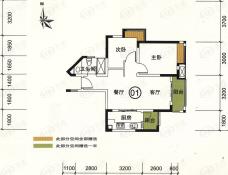 中海锦城3街8、9栋01单元户型图