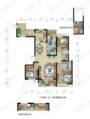 金地湖城大境3室2厅2卫户型图