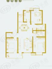 月夏香樟林房型: 三房;  面积段: 119 －146 平方米;
户型图