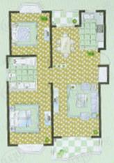 锦澳家园房型: 二房;  面积段: 105.83 －114.12 平方米;
户型图