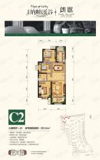 纳帕溪谷金源C2户型 3室2厅1卫 116平户型图