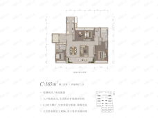 城投绿城·凤起蘭庭C户型户型图