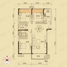 金色港湾金色港湾五期1号楼 2单元3号房  三室两厅两卫 139.94平米户型图