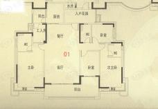 畲江碧桂园豪庭3室2厅1卫户型图