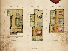 花水湾国际度假区3室2厅3卫户型图