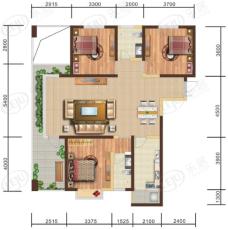 名优雅筑六和院2期六合院8# 9#楼动感别院 J户型户型图