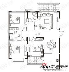 华富世家23号楼8楼三室两厅两位卫户型图