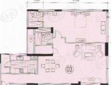 创智天地房型: 一房;  面积段: 120 －130 平方米;户型图