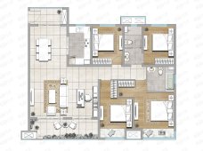 绿都中梁河风雅叙F户型户型图