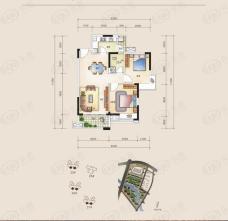 花样年花样城29#楼2居室户型户型图