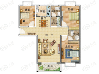 邓州西湖美景A户型户型图