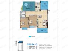 淘鑫未未来洋房B4-3户型图