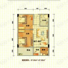 湘隆时代大公馆c4合并户型户型图