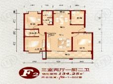 黄鹤山居房型: 三房;  面积段: 120 －157 平方米;
户型图