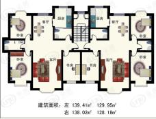 山水佳苑3室2厅2卫户型图