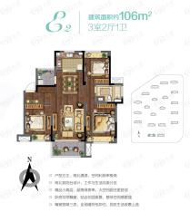 万科玲珑东区3室2厅1卫户型图