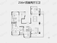 沣华熙城4室2厅3卫户型图