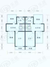 朗庭房型: 双联别墅;  面积段: 201 －236 平方米;
户型图